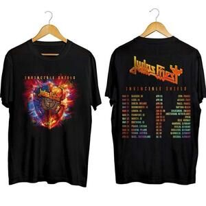 Judas Priest Invincible Shield Album Metal 2 Sided T-Shirt